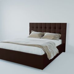 Кровать Венеция с ПМ 2000 (экокожа коричневая) в Салехарде - salekhard.mebel24.online | фото 2