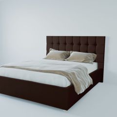 Кровать Венеция с ПМ 800 (экокожа коричневая) в Салехарде - salekhard.mebel24.online | фото 2