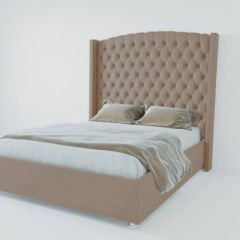 Кровать Версаль ЛЮКС с ПМ 1200 (велюр темно-серый) в Салехарде - salekhard.mebel24.online | фото