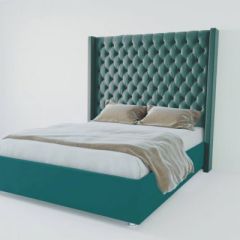Кровать Версаль ЛЮКС с ПМ 2000 (велюр бирюзовая) в Салехарде - salekhard.mebel24.online | фото