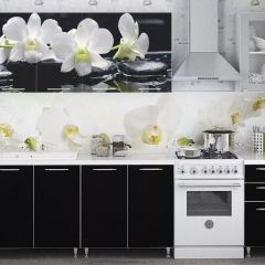 Кухня Фотофасад Белая Орхидея 2000 мм в Салехарде - salekhard.mebel24.online | фото 1