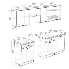 Кухонный гарнитур Кремона (2.4 м) в Салехарде - salekhard.mebel24.online | фото 3