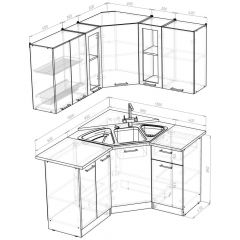 Кухонный гарнитур Лариса оптима 2 1500х1300 мм в Салехарде - salekhard.mebel24.online | фото 2