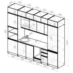 Кухонный гарнитур Лоретта люкс 3000 мм в Салехарде - salekhard.mebel24.online | фото 2