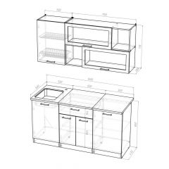 Кухонный гарнитур Лоретта стандарт 1600 мм в Салехарде - salekhard.mebel24.online | фото 2