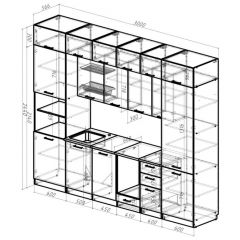 Кухонный гарнитур Сапфир 3000 мм в Салехарде - salekhard.mebel24.online | фото 2