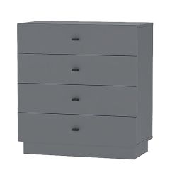 Квадро К-1 Комод 4ящ. (ЛДСП Графит) в Салехарде - salekhard.mebel24.online | фото
