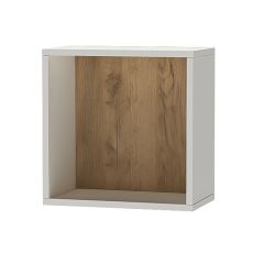 Квадро ПЛ-1 Полка (ЛДСП миндаль/дуб крафт золотой) в Салехарде - salekhard.mebel24.online | фото
