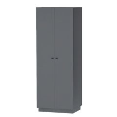 Квадро ШК-1 Шкаф 2дв. (ЛДСП графит) в Салехарде - salekhard.mebel24.online | фото