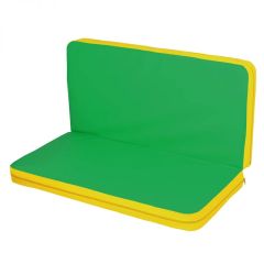 Мат гимнастический 1,15х1,15х0,08м складной цв. желтый-зеленый (к ДСК Мурзилка и Кубик) в Салехарде - salekhard.mebel24.online | фото 1