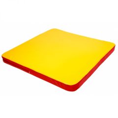 Мат гимнастический 1,36х1,36х0,08м складной закругленные углы цв. красный-желтый (для ДСК Игрунок) в Салехарде - salekhard.mebel24.online | фото