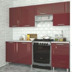 Модульная кухня Танго бордо в Салехарде - salekhard.mebel24.online | фото