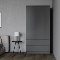 МОРИ МШ 900.1 Шкаф (графит) в Салехарде - salekhard.mebel24.online | фото 2
