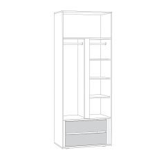 Муссон Шкаф двухстворчатый 13.198 в Салехарде - salekhard.mebel24.online | фото 2