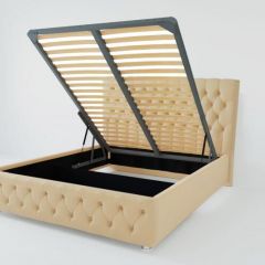 Кровать Версаль с ПМ 800 (экокожа бежевая) в Салехарде - salekhard.mebel24.online | фото 2