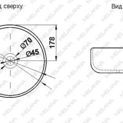 Накладная раковина melana mln-7078dmb (матовая черная) в Салехарде - salekhard.mebel24.online | фото 2