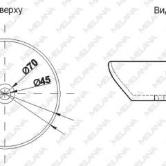 Накладная раковина melana mln-t4022-g28 (золото) в Салехарде - salekhard.mebel24.online | фото 2