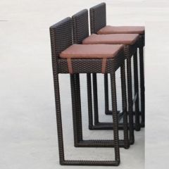 Плетеный барный стул Y390A-W63 Brown в Салехарде - salekhard.mebel24.online | фото