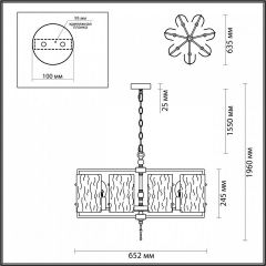 Подвесная люстра Odeon Light Elegante 4878/7 в Салехарде - salekhard.mebel24.online | фото 4