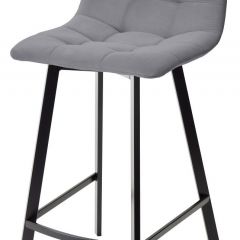 Полубарный стул CHILLI-QB SQUARE серый #27, велюр / черный каркас (H=66cm) М-City в Салехарде - salekhard.mebel24.online | фото 1