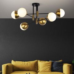 Потолочная люстра Eurosvet Nuvola 70129/6 латунь в Салехарде - salekhard.mebel24.online | фото 3