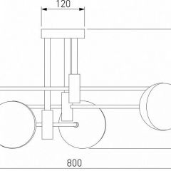 Потолочная люстра Eurosvet Nuvola 70129/6 латунь в Салехарде - salekhard.mebel24.online | фото 4