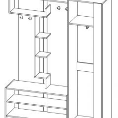 Прихожая Марица Модульная (ЯШ темный/ светлый) в Салехарде - salekhard.mebel24.online | фото 3