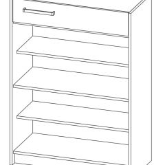 Прихожая Марица Тумба для обуви (ЯШ темный/ светлый) в Салехарде - salekhard.mebel24.online | фото 2