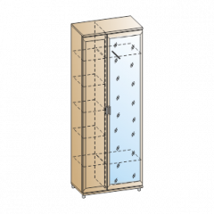 Прихожая Мелисса композиция 1 (Ясень Асахи) в Салехарде - salekhard.mebel24.online | фото 2