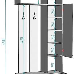 Прихожая с зеркалом V1_M в Салехарде - salekhard.mebel24.online | фото 2