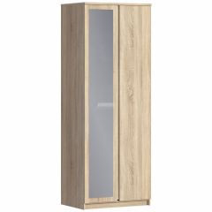 Шкаф 2х дверный с зеркалом Веста СБ-2259 (Дуб Сонома) в Салехарде - salekhard.mebel24.online | фото 1