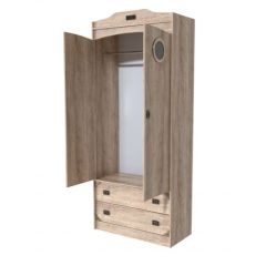 Шкаф 2х ств. НКМ Мираж-1 Сек. №6 + Иллюминатор в Салехарде - salekhard.mebel24.online | фото 2