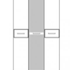 Шкаф 3-х дверный М-2 Серия Вега (с зеркалом) в Салехарде - salekhard.mebel24.online | фото 2