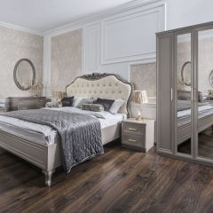 Шкаф 3-х ств с зеркалом Мокко (серый камень) в Салехарде - salekhard.mebel24.online | фото 3