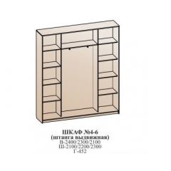 Шкаф №4 1.8-3 Оптима 2400х1804х452 (фасад 2 ЛДСП/1 зеркало) в Салехарде - salekhard.mebel24.online | фото 5