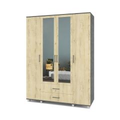 ЕВА Шкаф 4-х дверный Е43 в Салехарде - salekhard.mebel24.online | фото 7