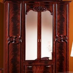 Шкаф 4-х дверный с зеркалами (03.144) Ольга (могано) в Салехарде - salekhard.mebel24.online | фото 1