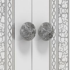 Шкаф 4-х дверный с зеркалами (12.244) Грация (белый/серебро) в Салехарде - salekhard.mebel24.online | фото 2