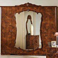 Шкаф 5-и дверный с зеркалами (20.145) Тициана (орех) в Салехарде - salekhard.mebel24.online | фото 1
