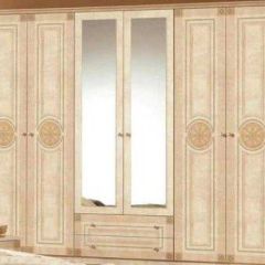 Шкаф 6-и дверный с зеркалами (02.146) Рома (беж) в Салехарде - salekhard.mebel24.online | фото 1