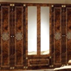 Шкаф 6-и дверный с зеркалами (02.146) Рома (орех) в Салехарде - salekhard.mebel24.online | фото 1