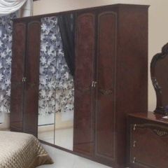 Шкаф 6-ти дверный с зеркалами (08.246) Ирина (орех) в Салехарде - salekhard.mebel24.online | фото