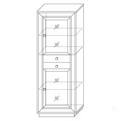 Шкаф 776 (2 стеклодвери, 2 ящика) Прато в Салехарде - salekhard.mebel24.online | фото 3