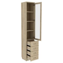 Шкаф для книг с ящиками узкий арт. 205 в Салехарде - salekhard.mebel24.online | фото 1
