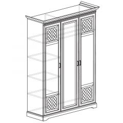 Шкаф для одежды 3-дверный №800 Парма кремовый белый в Салехарде - salekhard.mebel24.online | фото 2