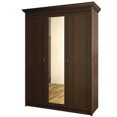 Шкаф для одежды 3-дверный с зеркалом №671 Флоренция Дуб оксфорд в Салехарде - salekhard.mebel24.online | фото