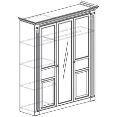 Шкаф 3-х дверный №180 "Лючия" Дуб оксфорд в Салехарде - salekhard.mebel24.online | фото 2