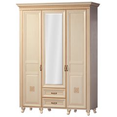 Шкаф для одежды 3-х дверный №470 Марлен Кремовый белый в Салехарде - salekhard.mebel24.online | фото