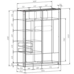 Шкаф-купе 1600 с плитой 22 мм ЛИБЕРТИ в Салехарде - salekhard.mebel24.online | фото 4