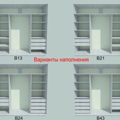 Шкаф-купе 1950 серии SILVER S3+S1+S3Z B22+PL2 (по 2 ящика лев/прав+1штанга+1 полка) профиль «Серебро» в Салехарде - salekhard.mebel24.online | фото 5